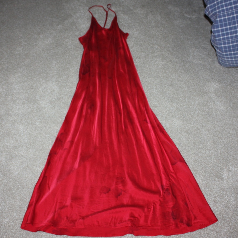 Victoria's Secret Red Roses Maxi Slip Dress